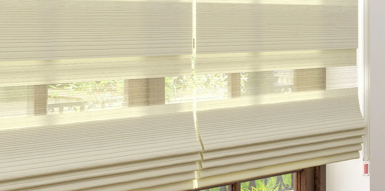 MODERO Combi Roman Shades at the window.