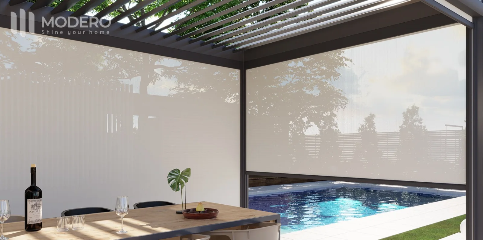 MODERO Outdoor Shading in an interior setting.